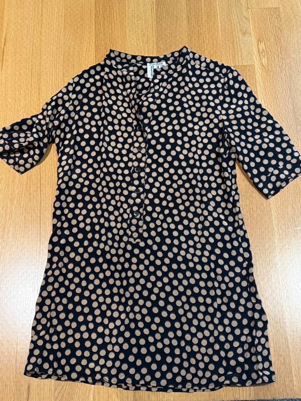 Tucker NYC for Barney’s New York silk tunic mini dress polka dot